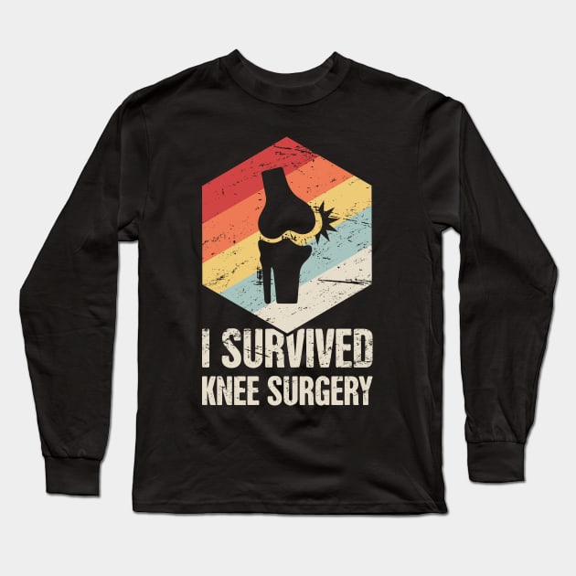 I Survived Knee Surgery | Joint Replacement Long Sleeve T-Shirt by MeatMan